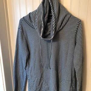 Horny Toad striped cowl neck hoodie sweatshirt